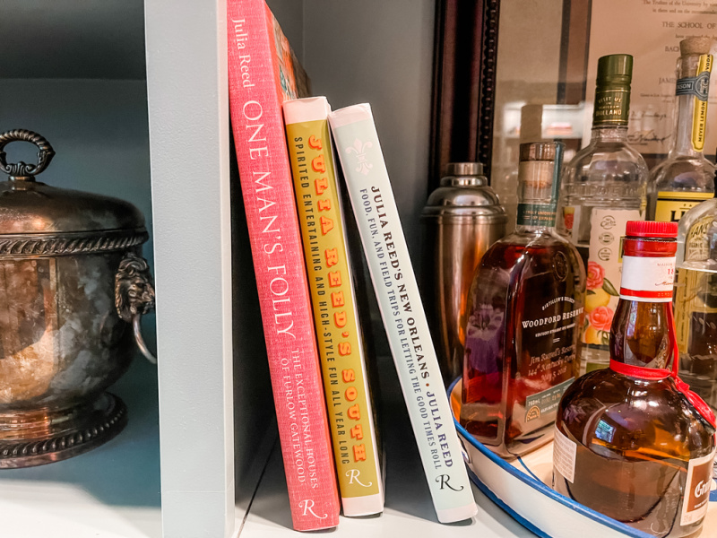 Julia Reed books on library bar