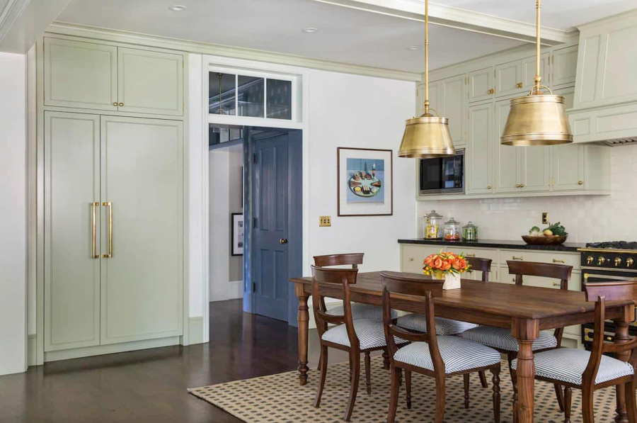 Green Kitchen Artistic Designs for Living