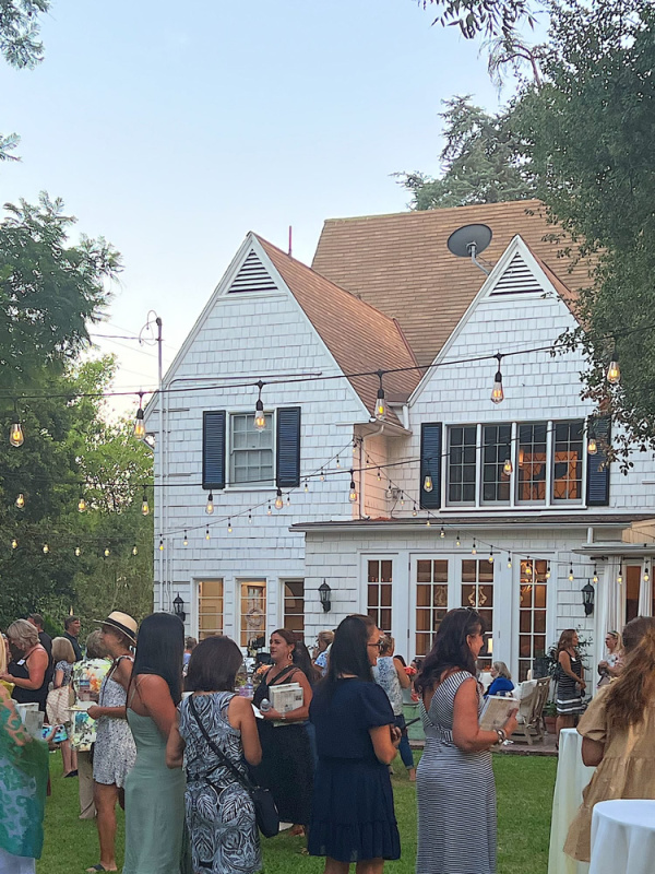 Guest at outdoor party at My 100 Year Old Home