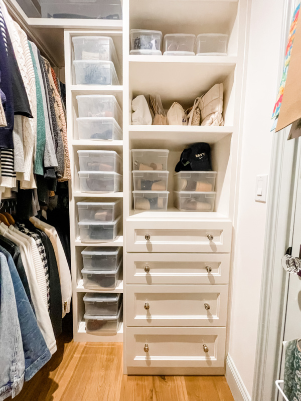 Closet organization.