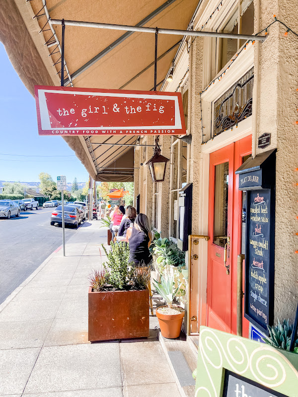 The Girl and A Fig restaurant entrance.