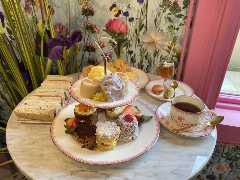 Belvoir Castle afternoon tea service.