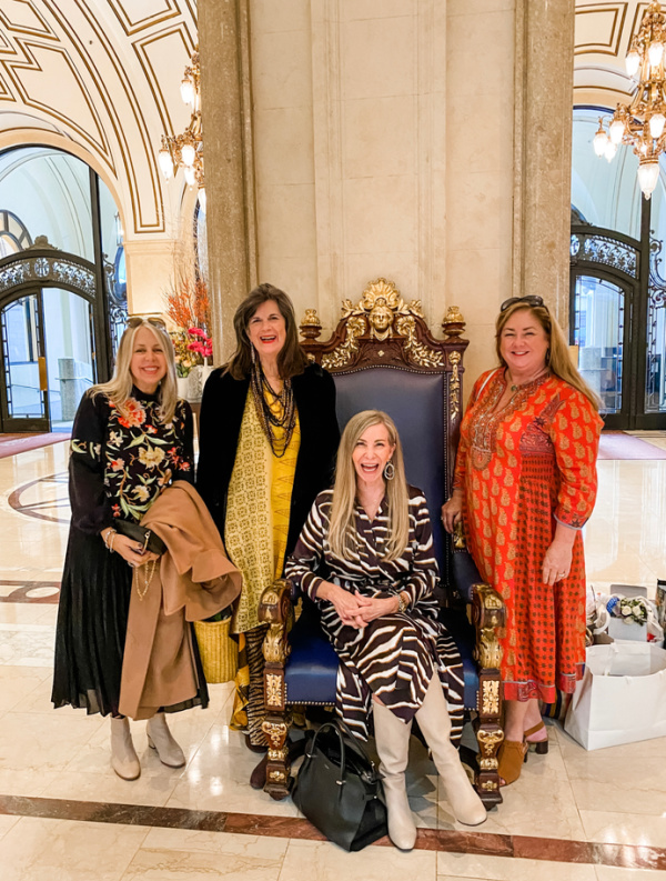 Four ladies in the Palace Hotel Lobby.