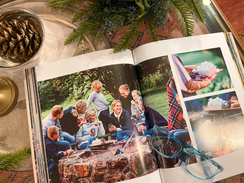 Hungry for Home book open on coffee table.