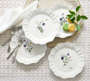 Pottery Barn Floral Salad Plates.