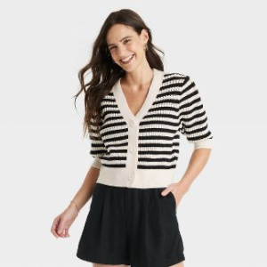 Target stripped cardigan.