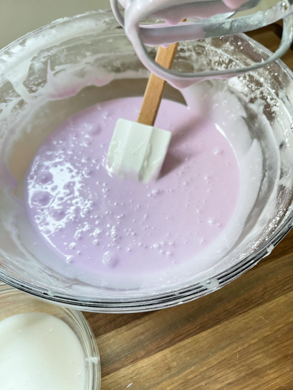 Lavender icing.