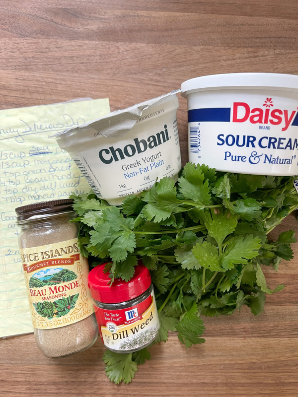 Truly Delicious Dip ingredients.