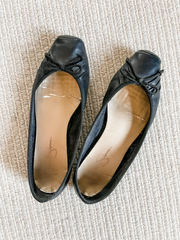 Jessica Simpson black ballet flats.