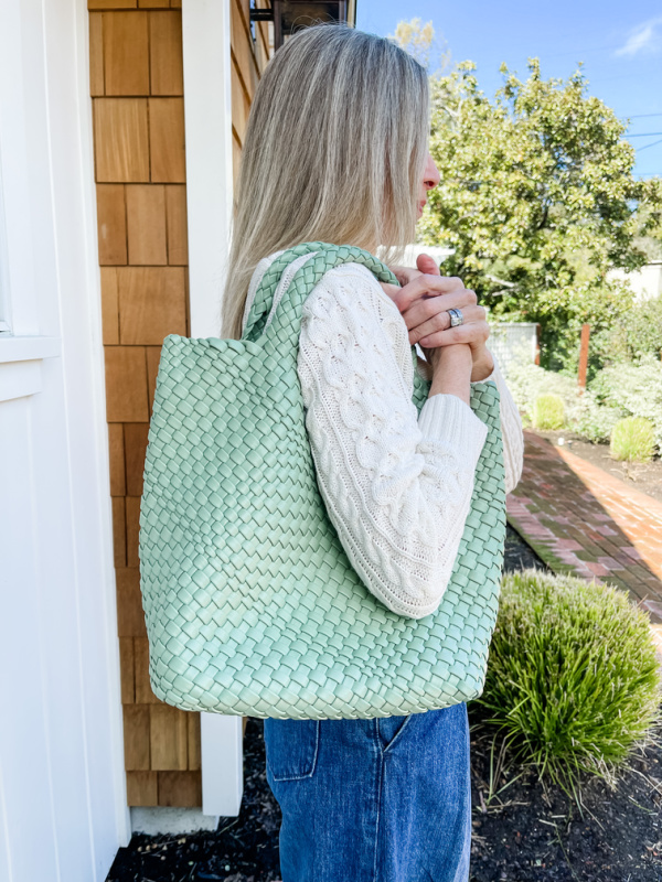 Green Woven Bag.