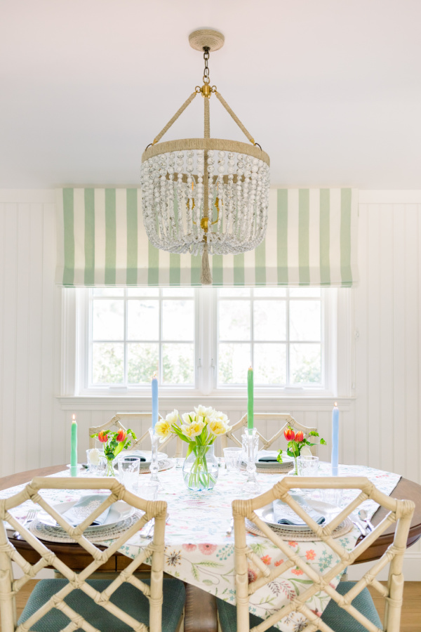 Table set for spring.