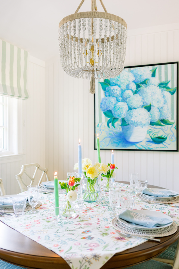 Spring table setting.