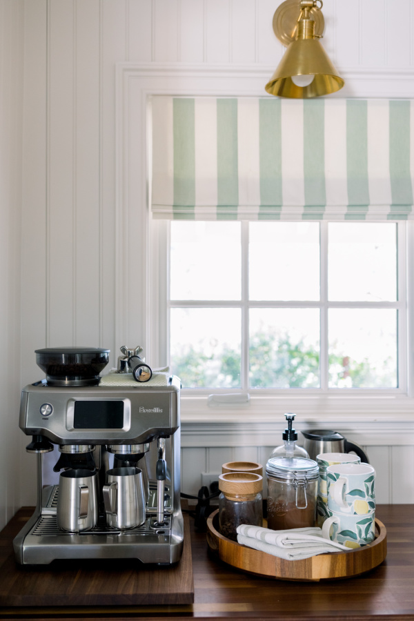Kitchen coffee station.