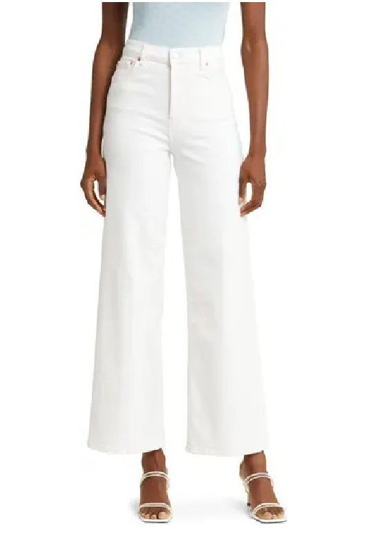 Nordstrom Rails white flare denim.