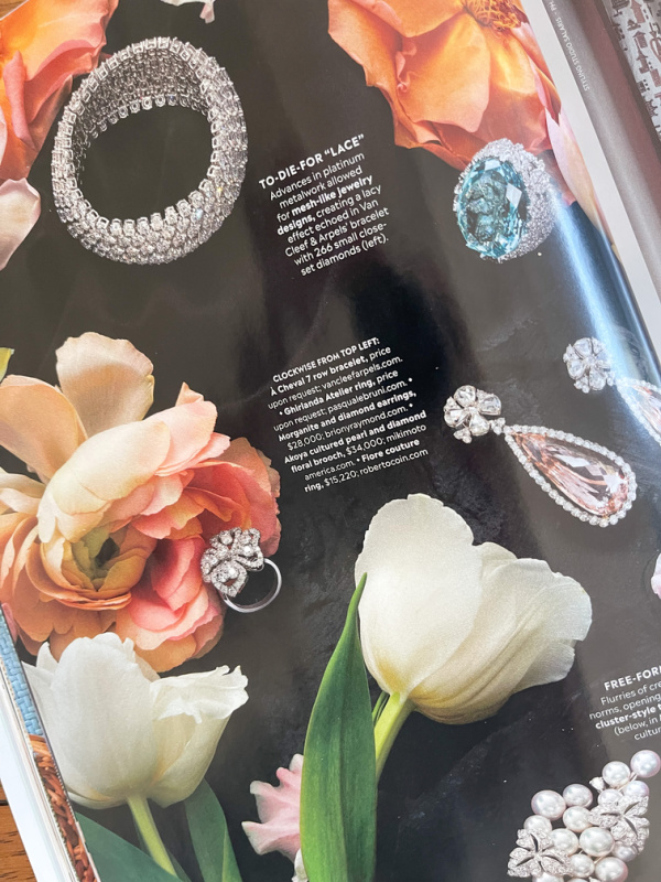 Veranda jewelry and flowers feature.