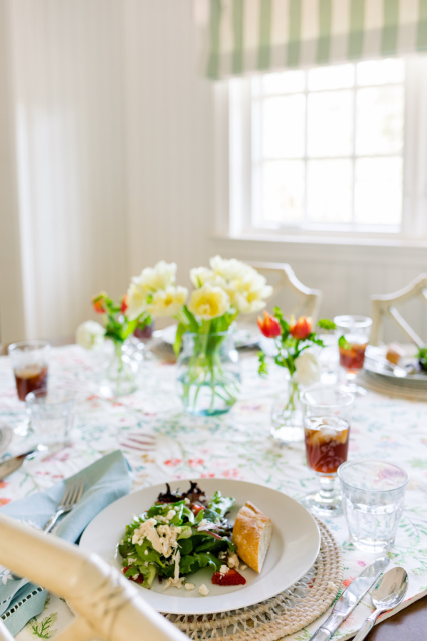 Spring table setting.