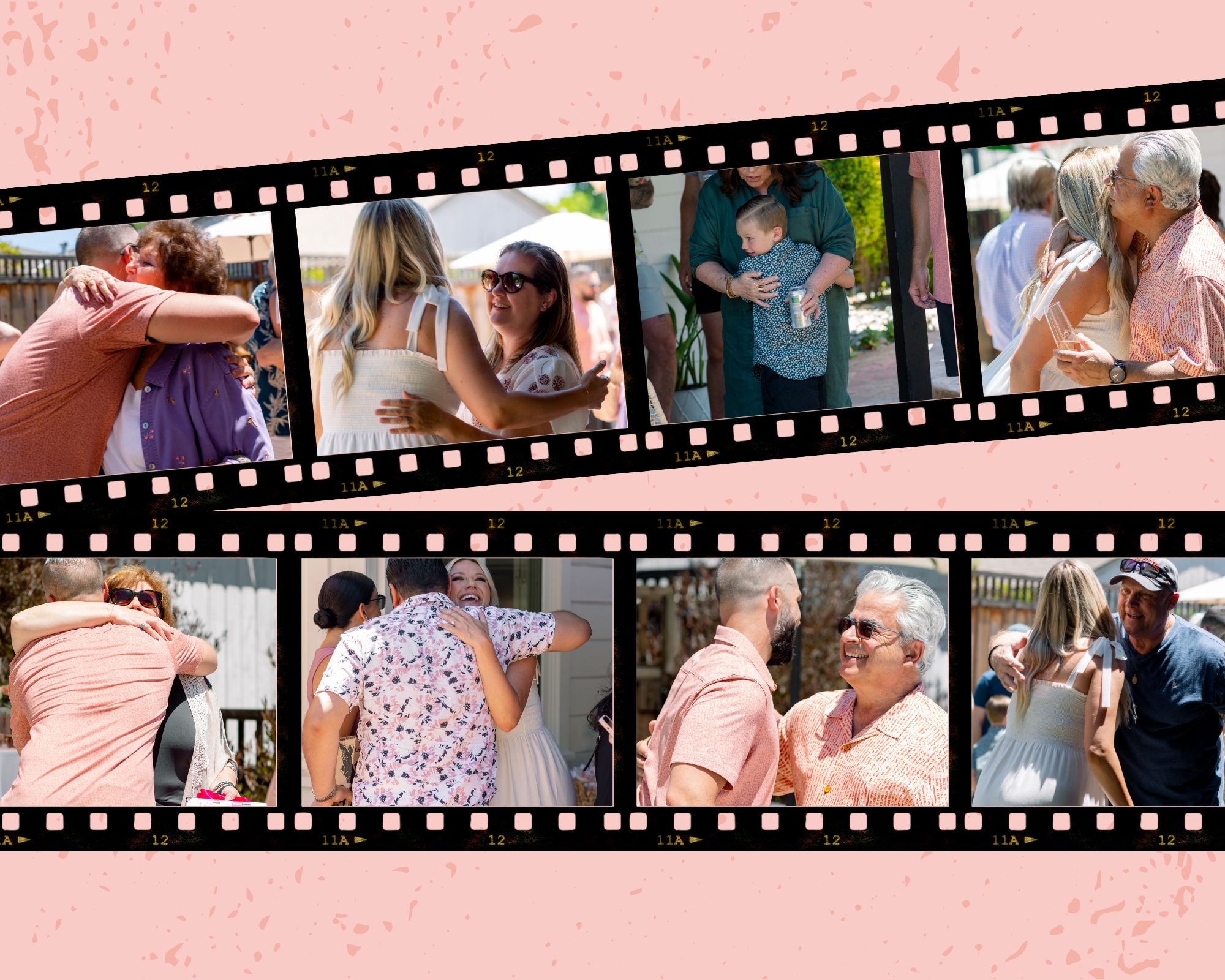 Baby shower guest photo collage.