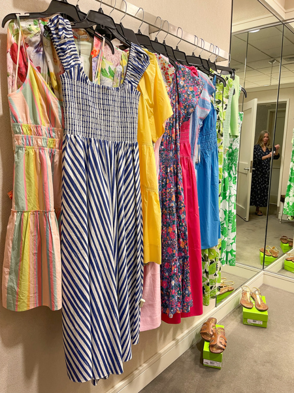 Tack of clothes in Nordstrom dressing room.