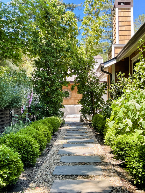 Backyard garden path.