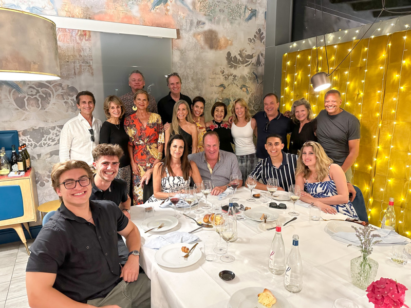 Wedding Eve party at Lake Iseo restaurant.