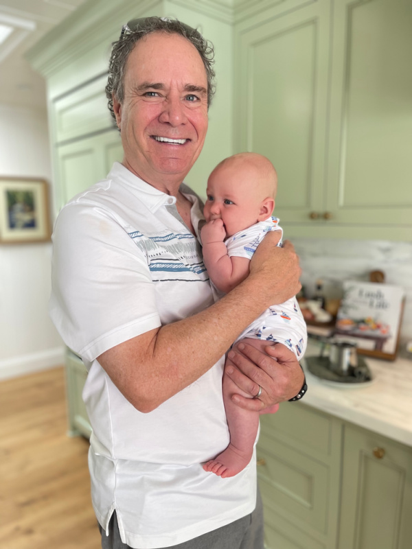 Uncle Jim with baby Rett.