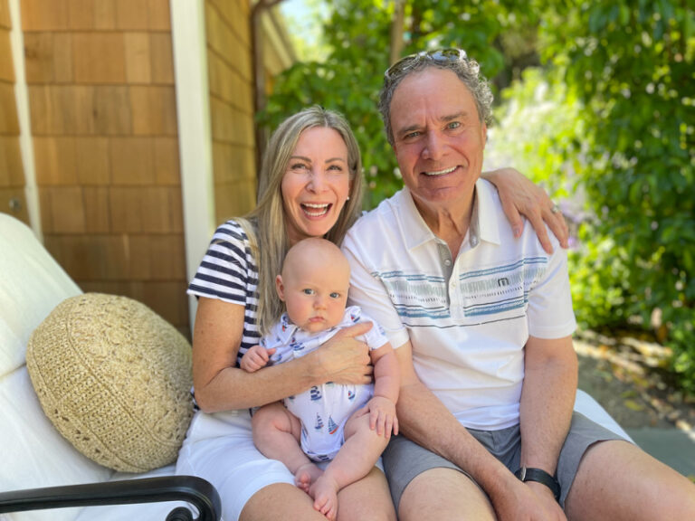 Great aunt and uncle with baby boy.