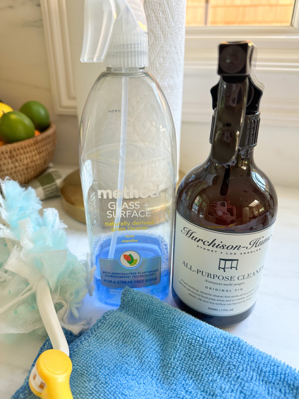 Kitchen cleaning products.