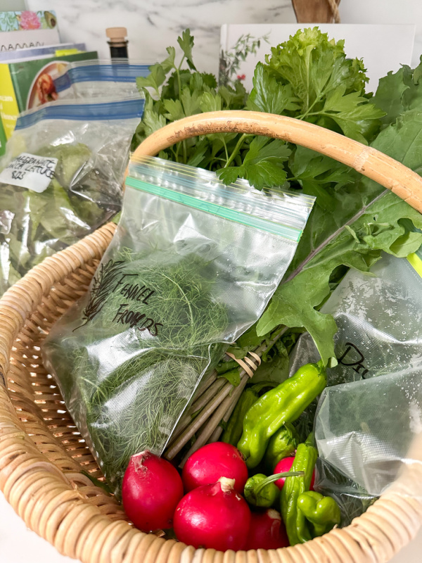 Basket of bounty from the garden.