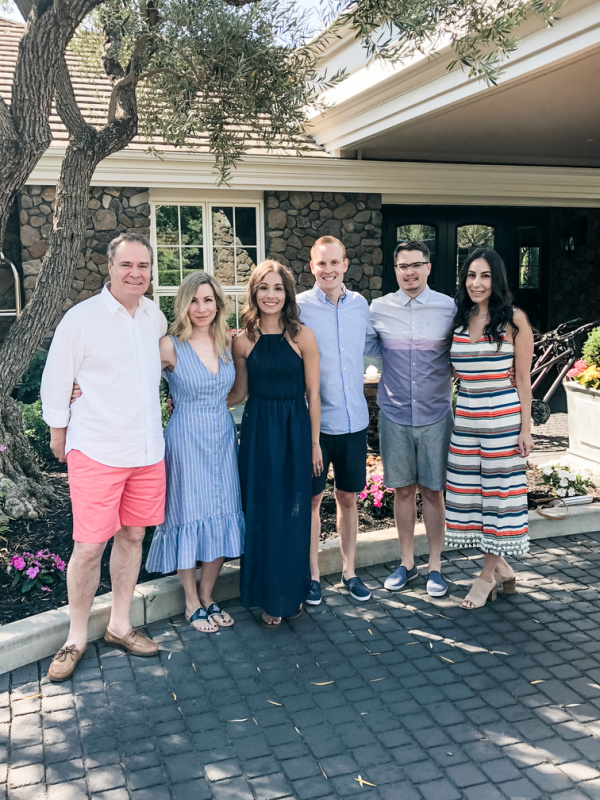 Family outside Hotel Yountville 2018.