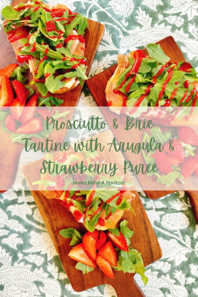 Prosciutto & Brie Tartine graphic.