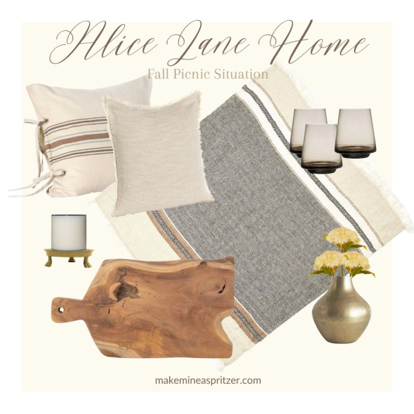 Alice Lane Home fall picnic inspiration collage.