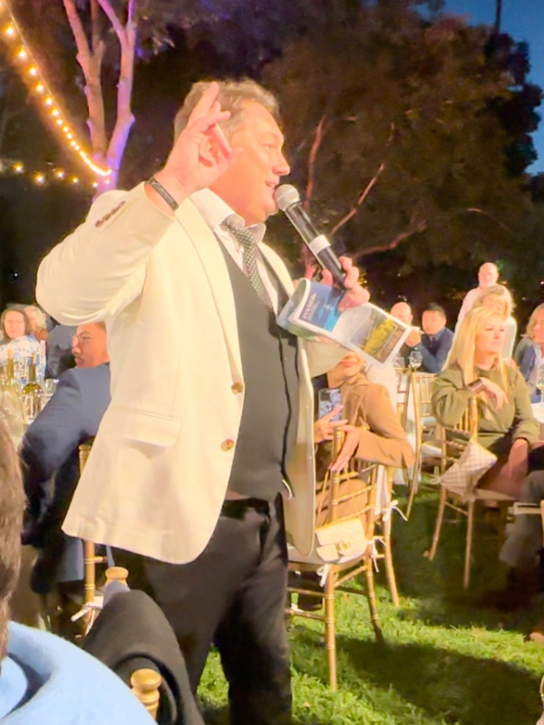 Liam Mayclem at Hands Across the Valley auction.