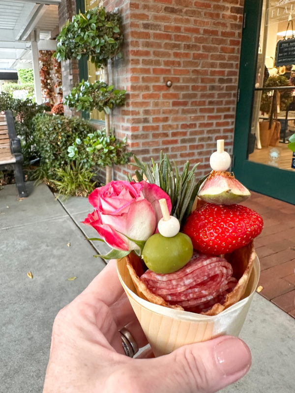 Charcuterie cone by Honey & Brie.