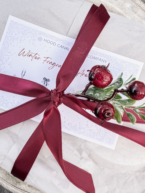 Holiday package from Hood Canal Candal Company.