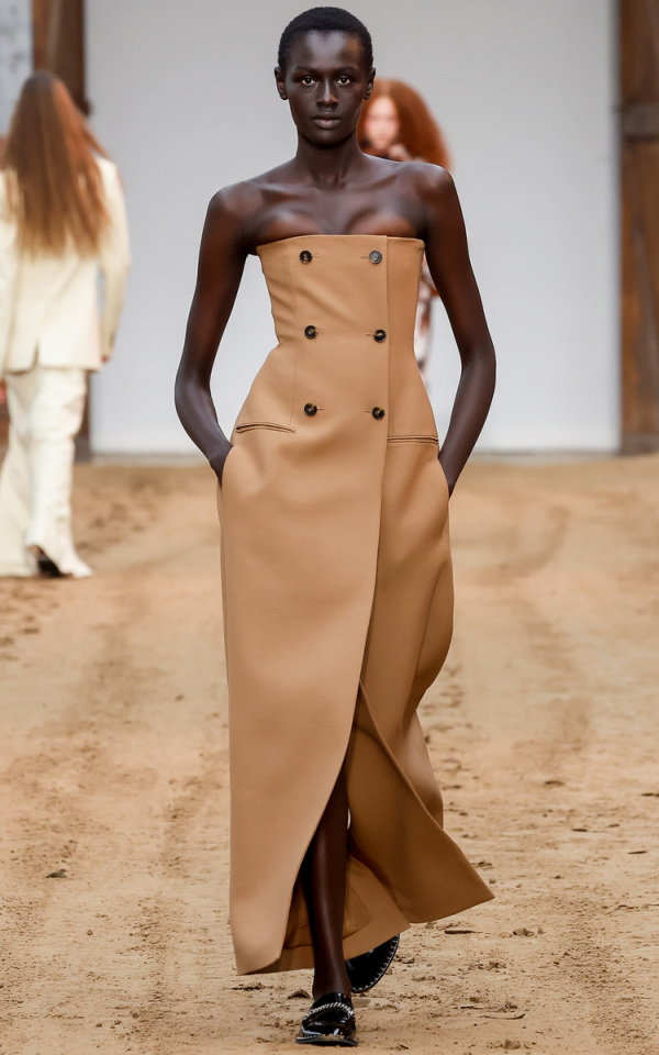 Stella McCartney Bustier Dress on the runway.