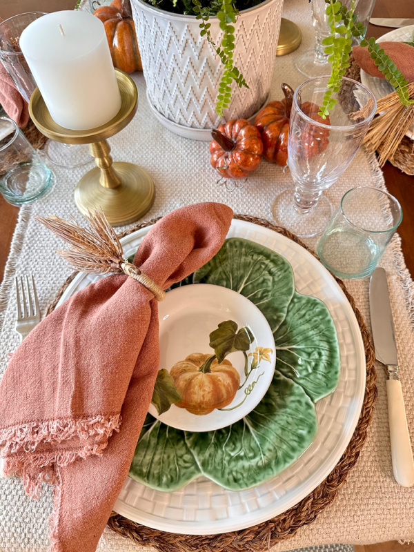 Thanksgiving table setting.