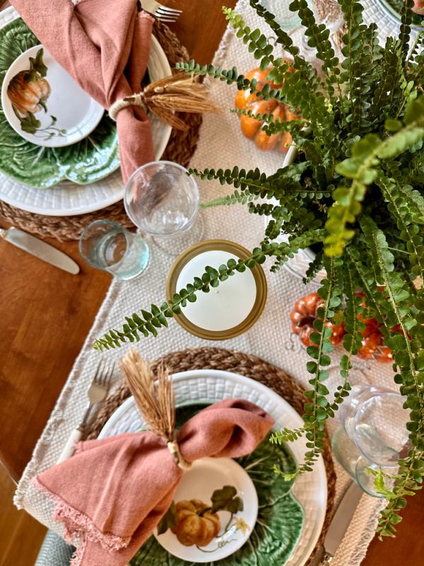 Thanksgiving table setting.