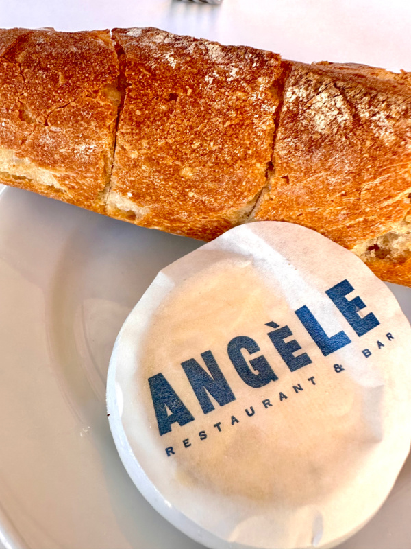 Bread and butter at Angele in Napa.