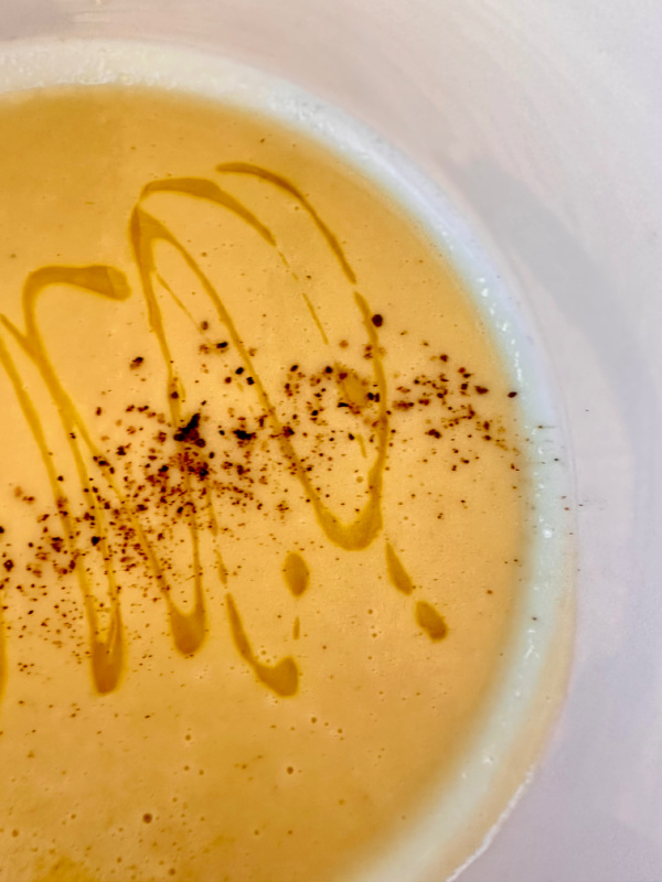 Potato Leek soup at Angele in Napa.