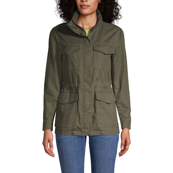 Lands End utility jacket in green.