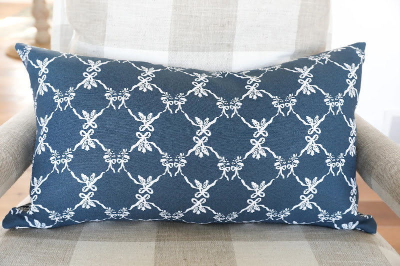 Jansen Home holiday bow lumbar pillow.