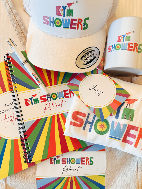 Kym Showers Life Coach retreat swag bag.