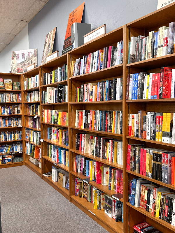 Orinda Books shelves.