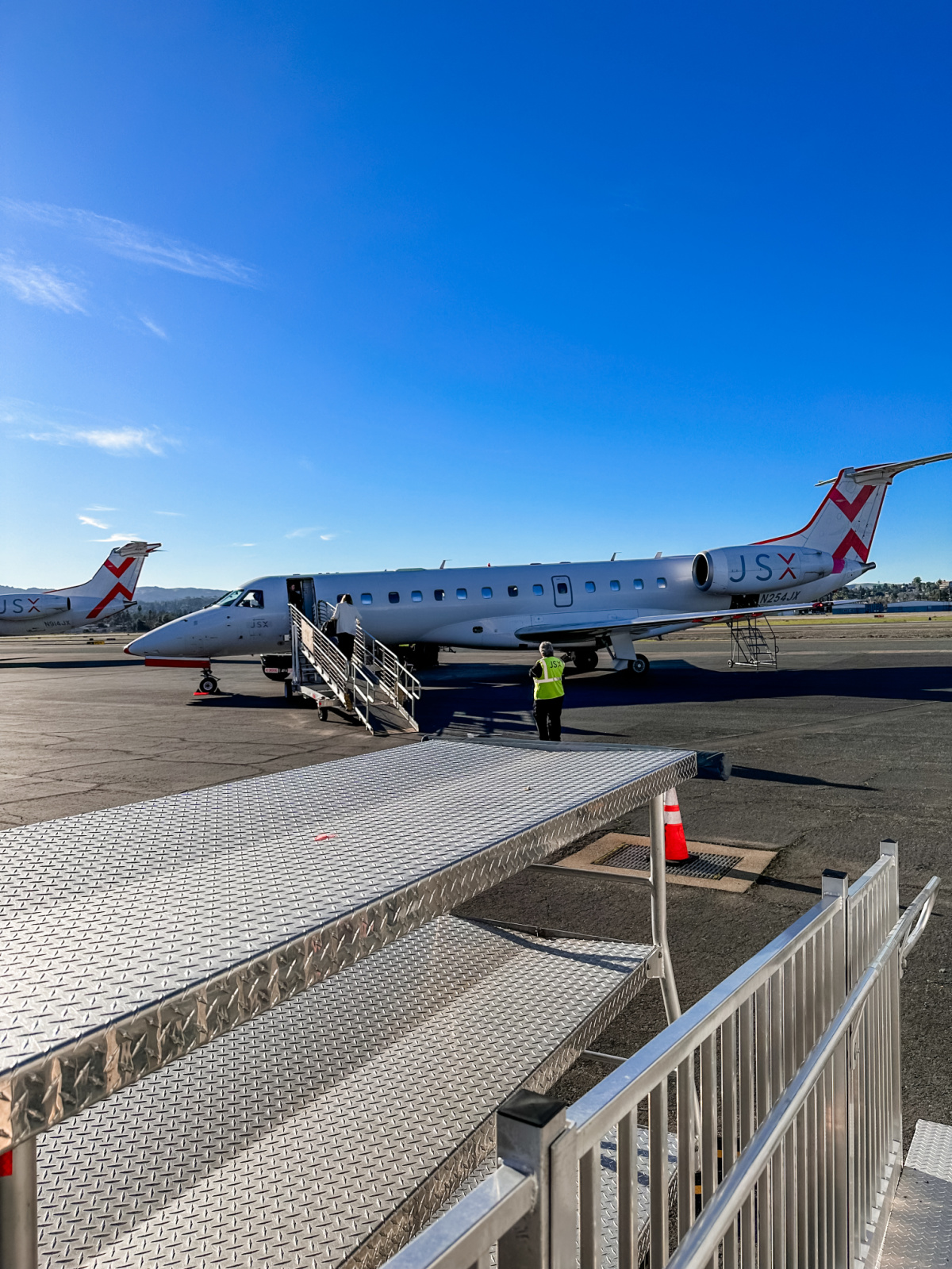 JSX jet at Concord airport.