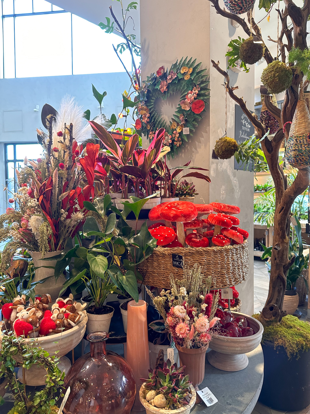 Terrain Shop Valentine Decor.