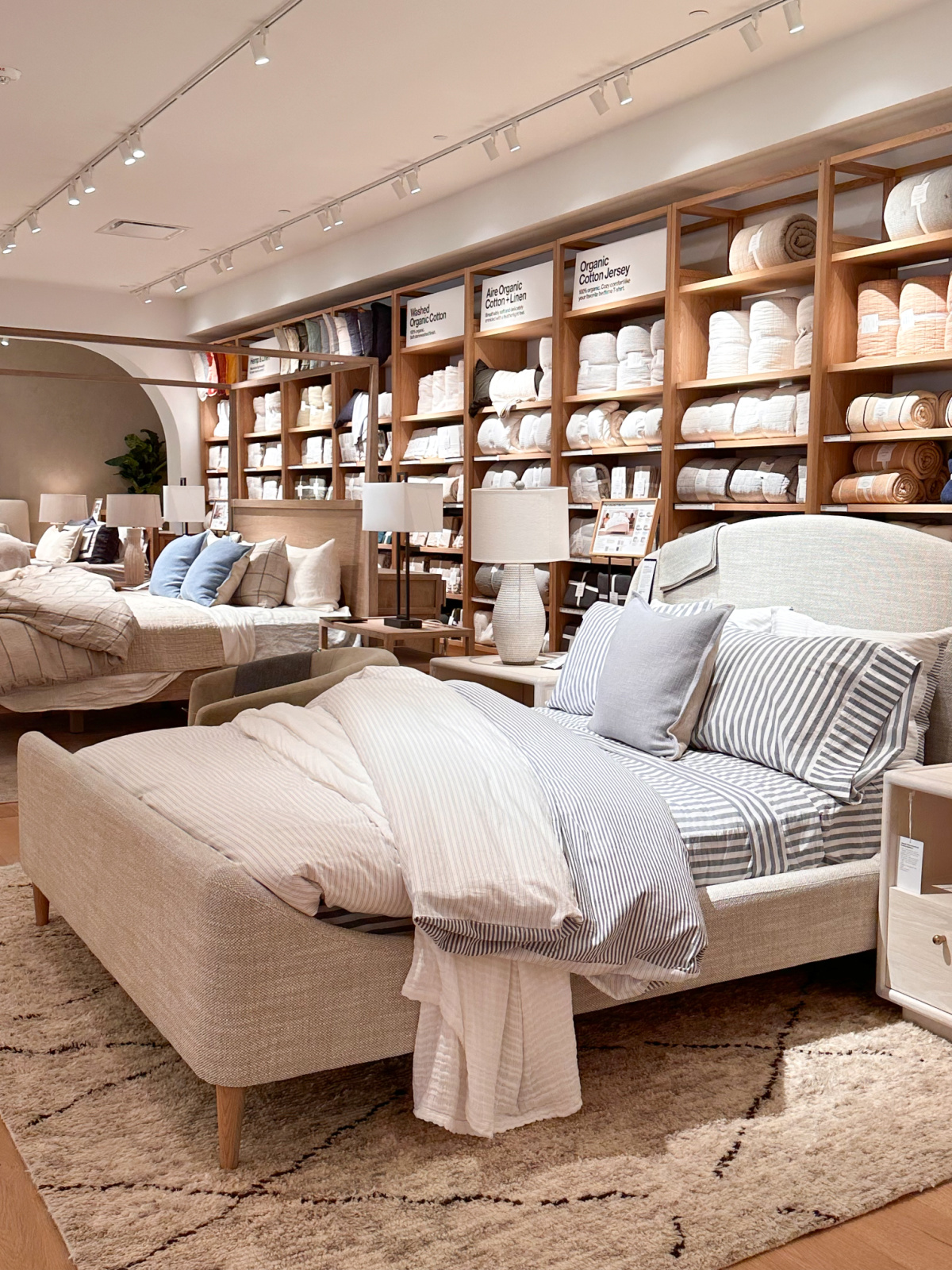 Bedding Display at Crate & Barrel.