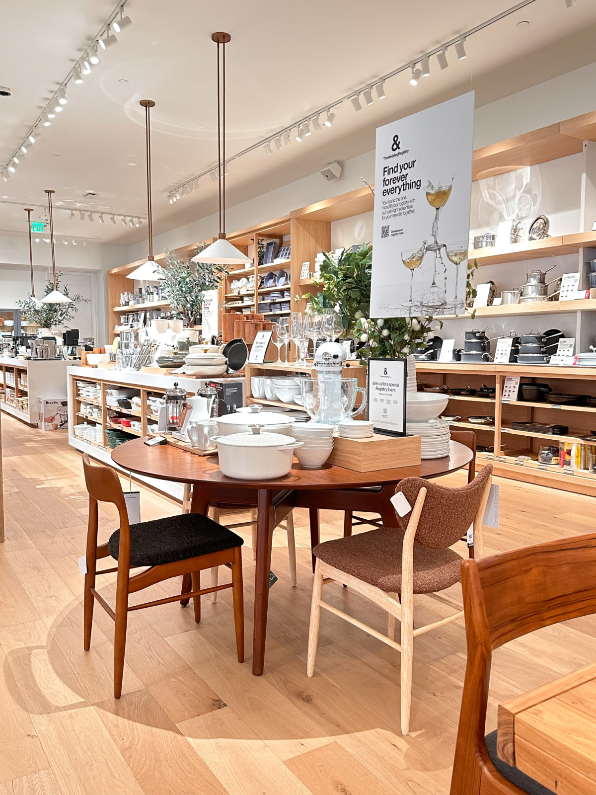 Interior of Crate & Barrel store.