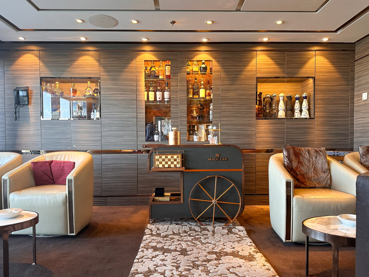 The Humidor on the Evrima yacht.