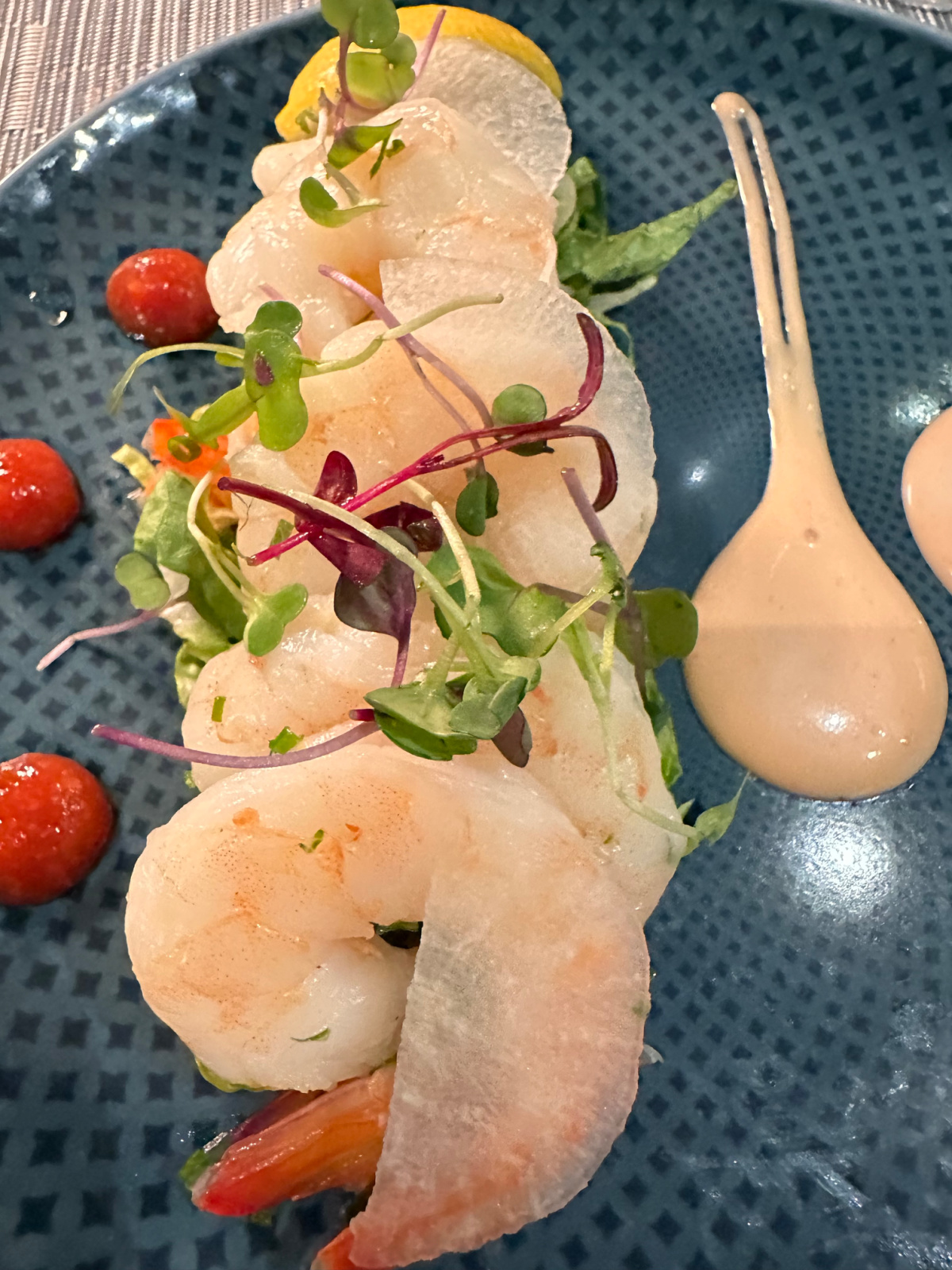 Shrimp cocktail at The Evrima Room.