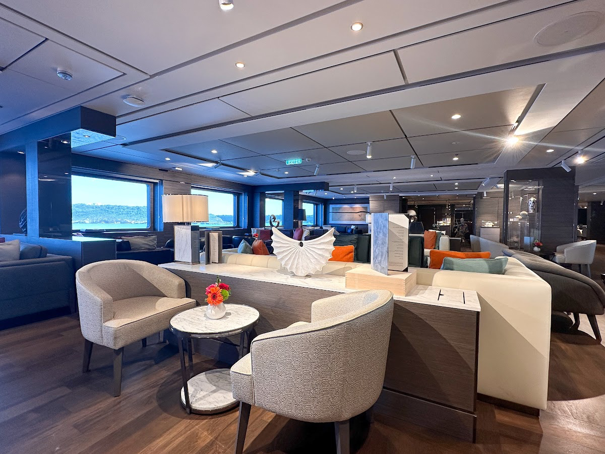 Seating areas on the Evrima.